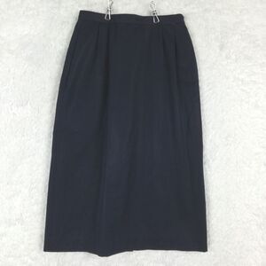 Vtg‎ Tahari Womens Skirt Pure Wool Pencil Navy Blue Pleated Knee Length Career 4